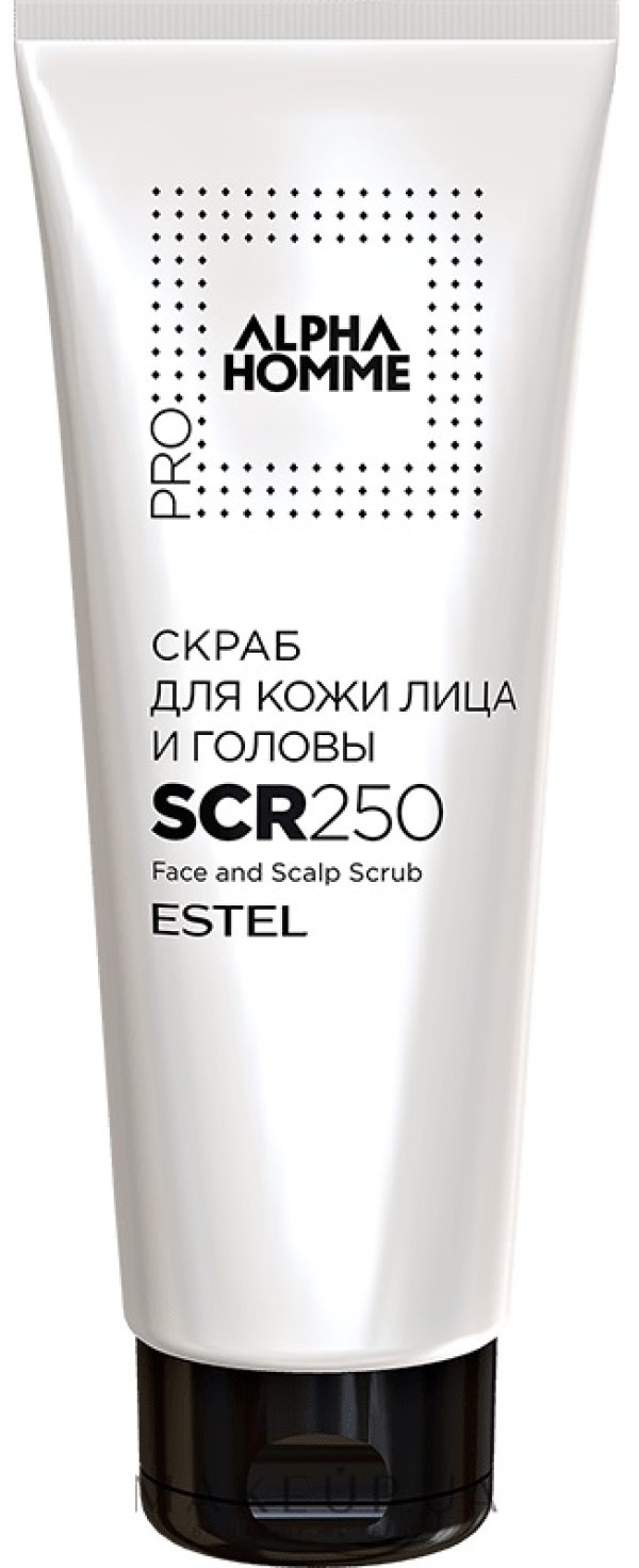 Пилинг скраб для кожи головы estel. Скраб для кожи лица и головы Estel Alpha homme Pro, 250 мл. Скраб Estel Alpha homme. Ah/scr250 скраб для кожи лица и головы Estel Alpha homme Pro, 250 мл. -Скраб Alpha homme Pro для кожи лица и головы.