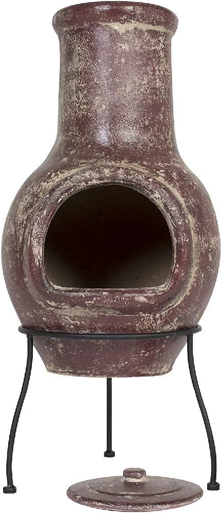 Aragaz cămin La Hacienda Essentials Clay Chiminea Large Red (65026)