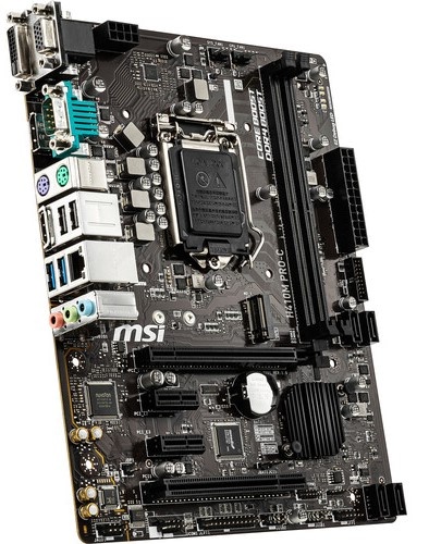 Материнская плата MSI H410M PRO Soc-1200 Intel H410 2xDDR4 mATX AC`97 8ch купить