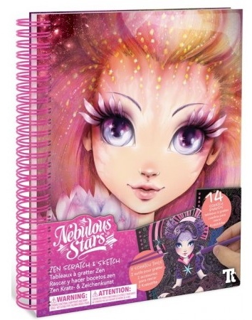 Carte de colorat pentru copii Nebulous Stars Zen Scratch & Sketch (11128)
