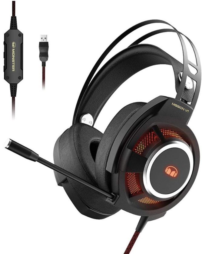 Căşti Monster Mission V1 Wired Headphones Black (MH72001)