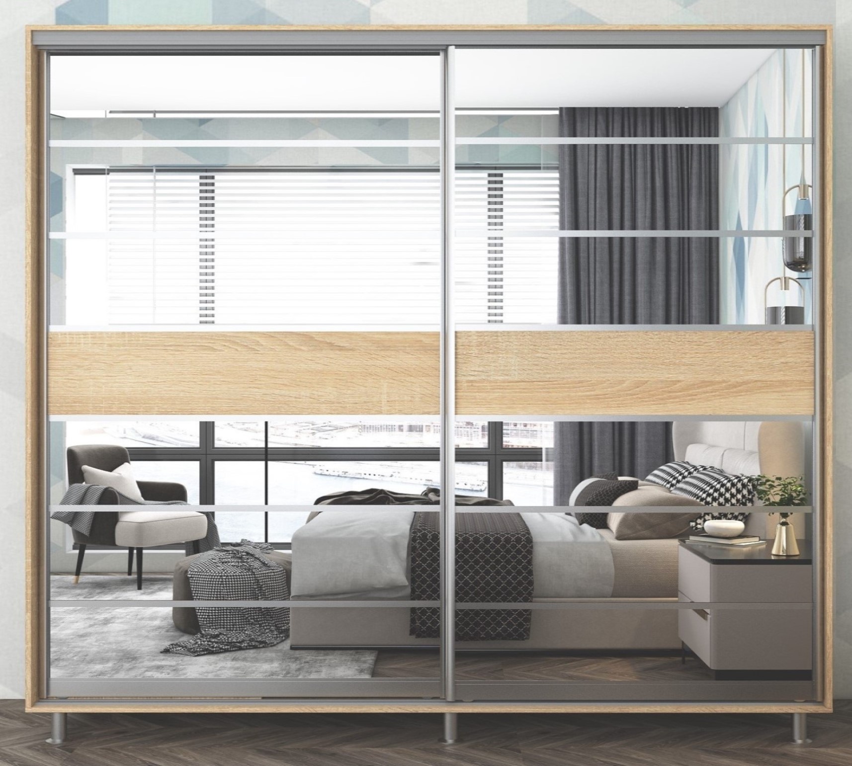 Шкаф-купе Mobildor-Lux Aron 2700 (3025 Stejar Sonoma) K5 – PandaShop.md ...