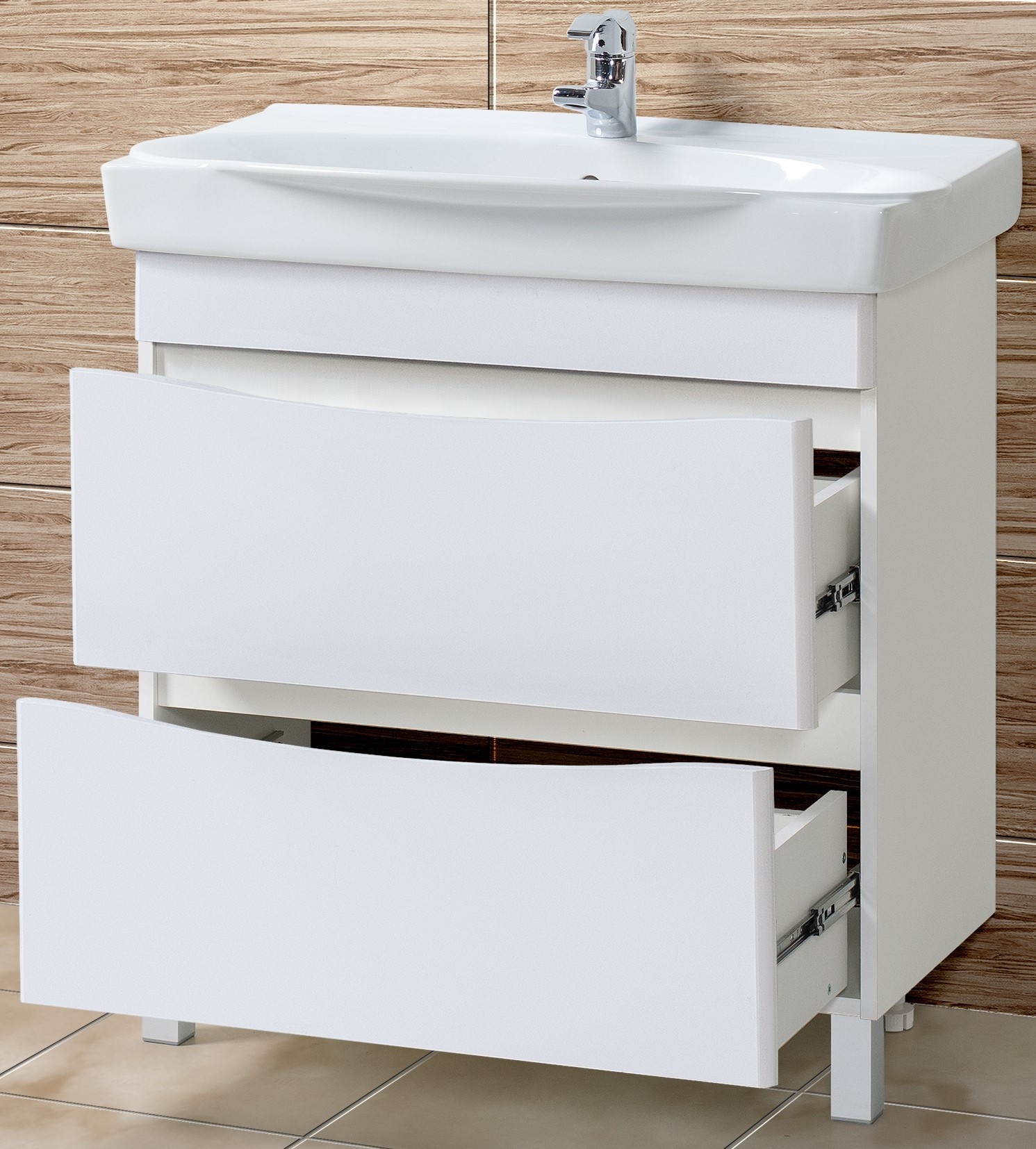 Шкаф с умывальником Акваль Верна АВ.55.00.00.N + Санти 80 – PandaShop ...