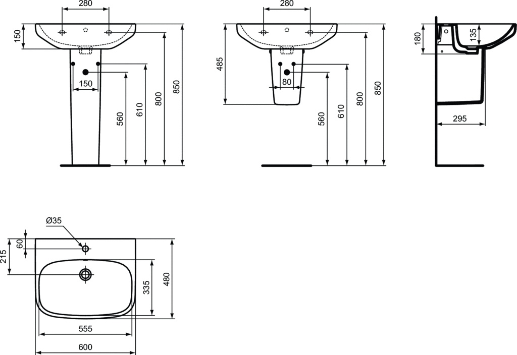 Умывальник Ideal Standard I.Life A (T470501) – PandaShop.md. Купить ...
