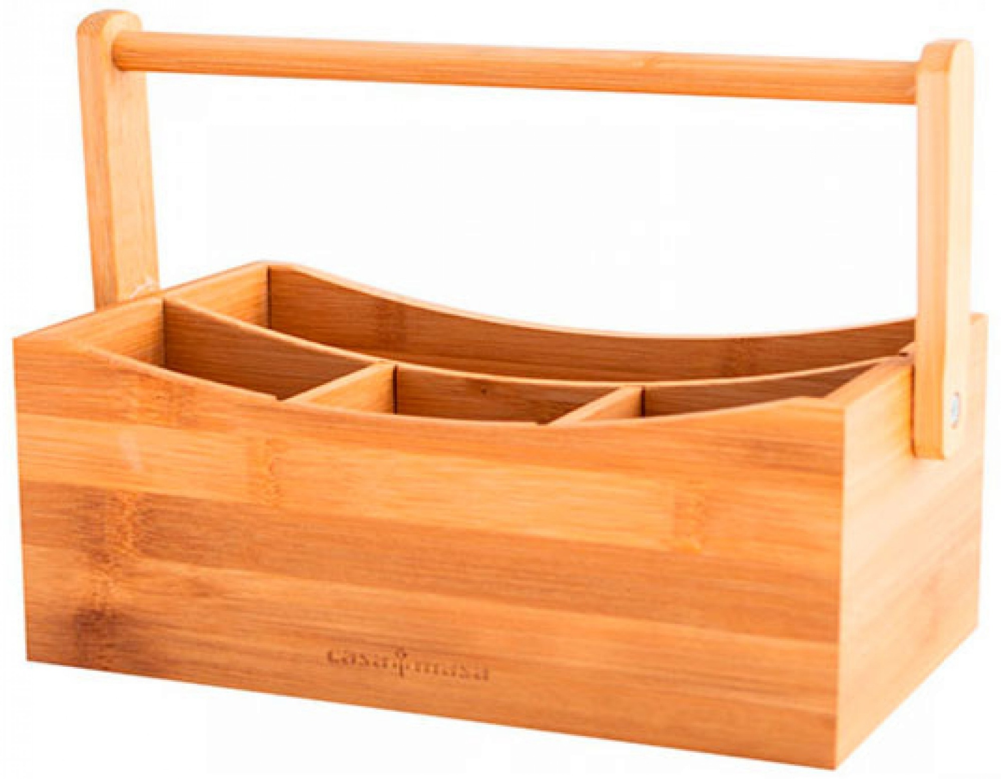 Ladă-organaizer cu mâner Casa Masa Bambus 23x14x9.5(18)cm (BNB3518)
