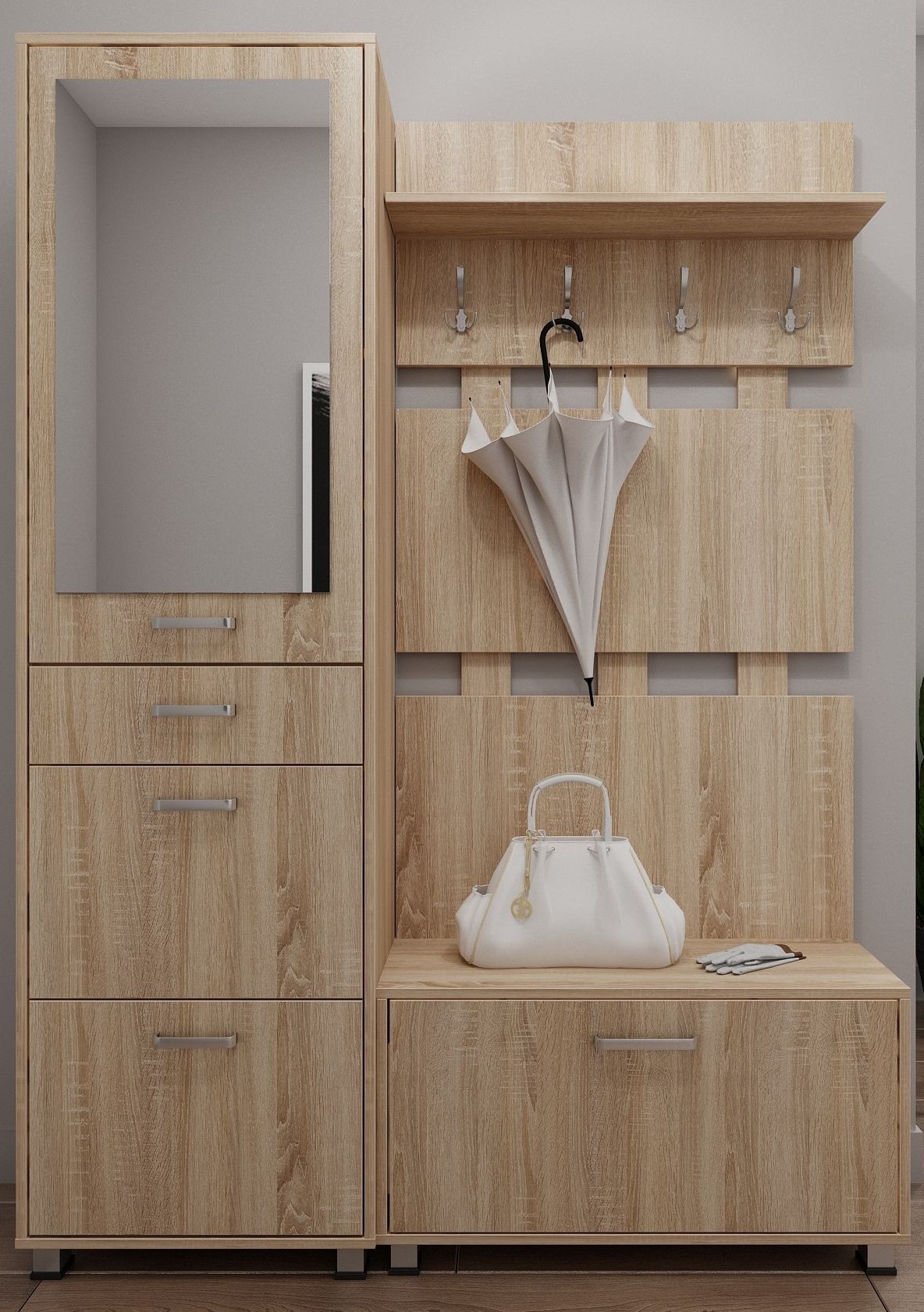 Прихожая Fabrik Home Milana 1500 Дуб Сонома - купить по цене 6 170 лей ...