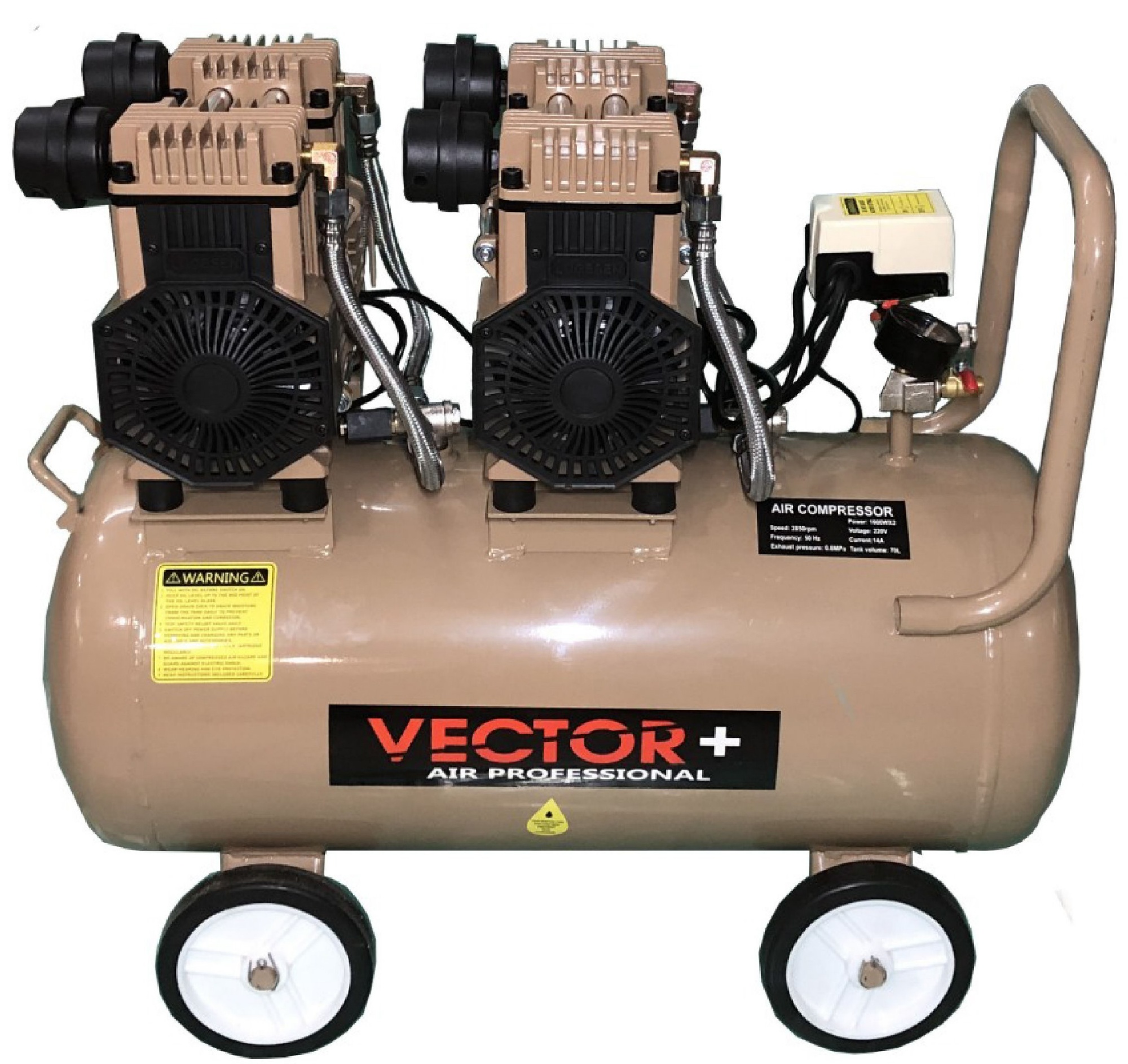 Compresor Vector 1600Wx2 70L