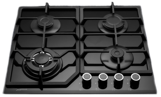 Plită incorporabilă cu gaz Mastercook MC-E 4215 G BL Glass