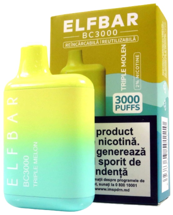 Țigară electronică Elf Bar BC3000 Triple Melon Cumpără