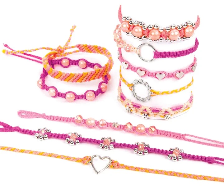 Set de realizare a bijuteriilor Make it Real Macrame Friendship Bracelets (1318M)
