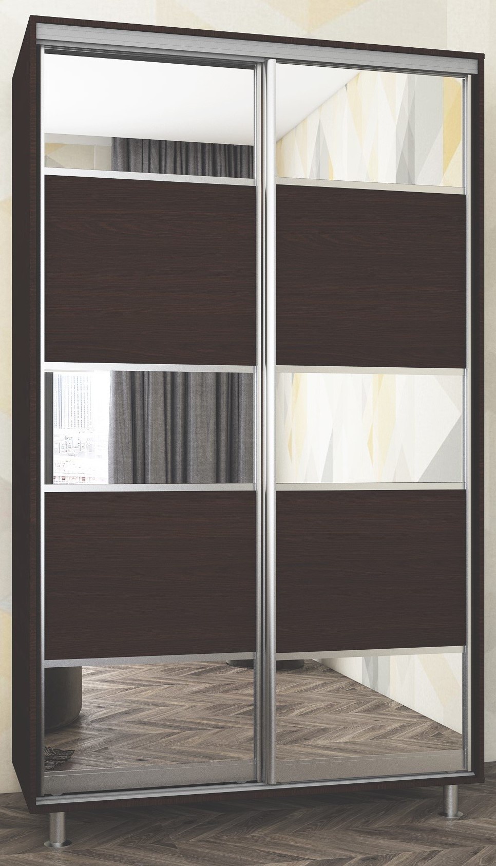 Шкаф-купе Mobildor-Lux Aron 1000 (2226 Wenghe) K4, купить по выгодной ...