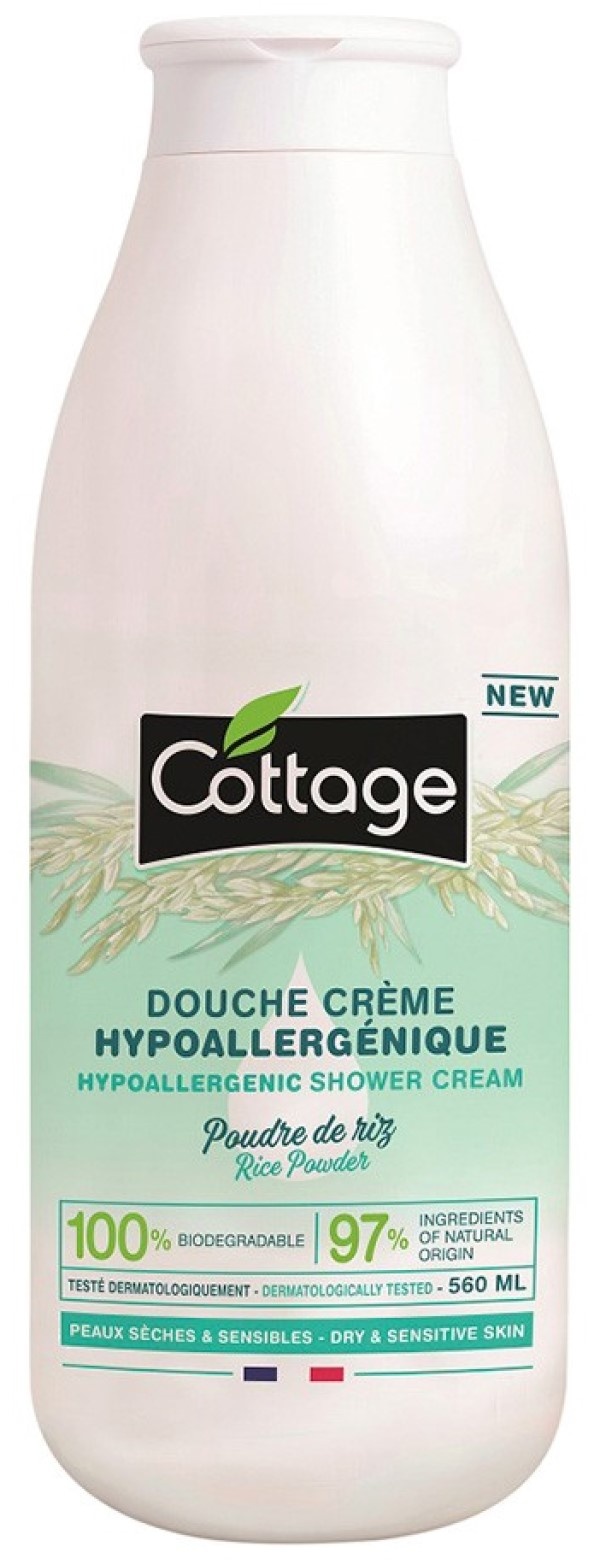 Gel de duș Cottage Hypoallergenic Shower Cream Rice Powder 560ml