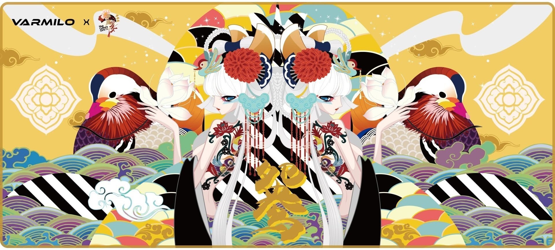 Mousepad Varmilo Lovebirds Gold Desk Mat XL (ZDB031-01)