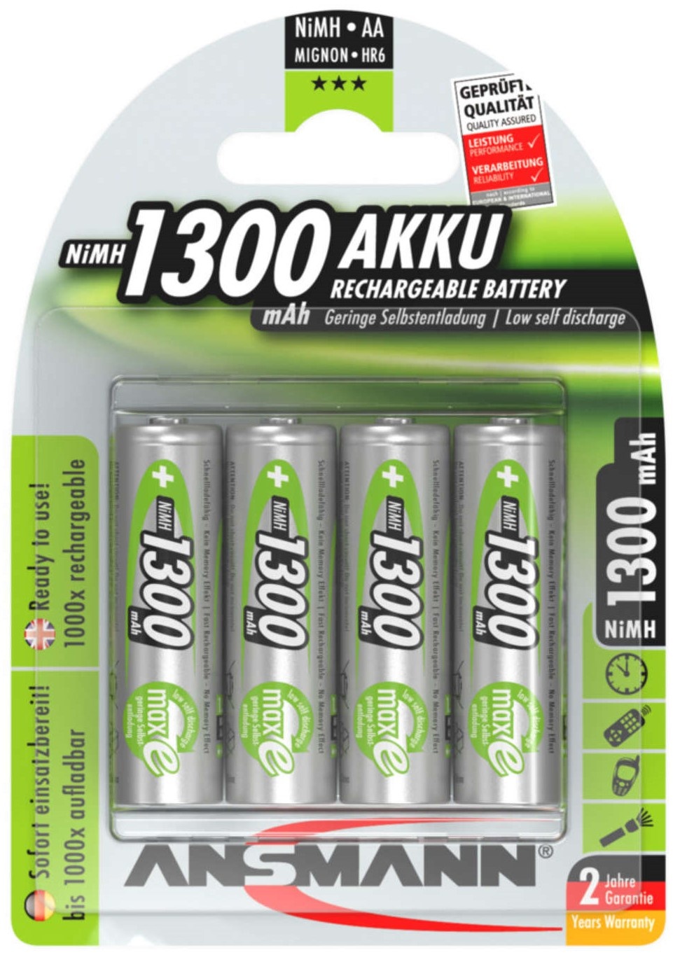 Baterie Ansmann NiMH AA HR6 1300mAh 4pcs (5030792)