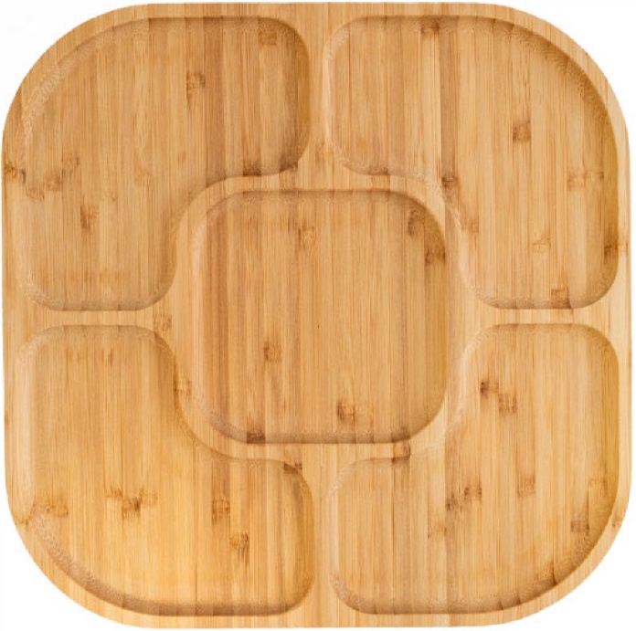 Farfurie pentru gustări Casa Masa Bambus 30cm (BNB7183L)