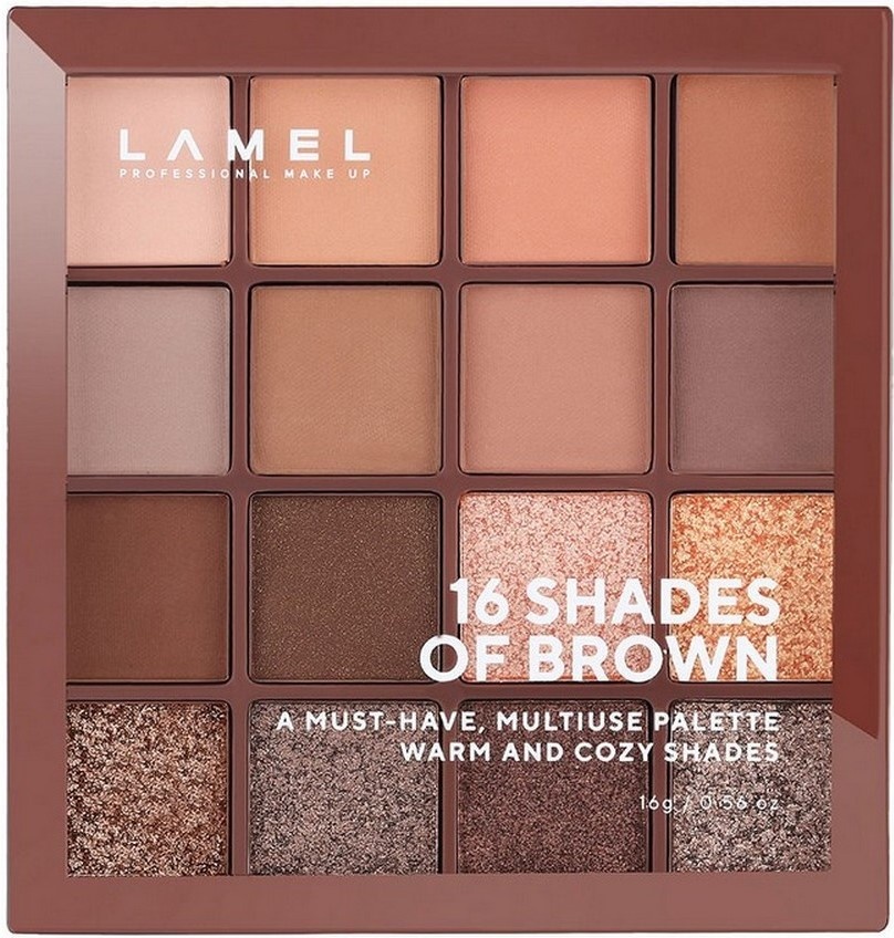 Тени для век Lamel Shades Of Brown 16-3, купить по выгодной цене с ...