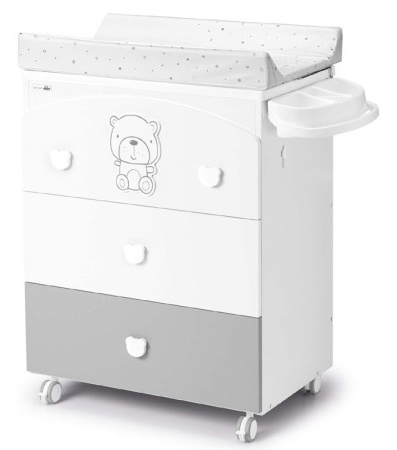 Comodă Cam Bear White/Grey (G262-C247)
