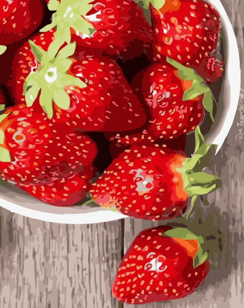 Tablou pe numere Strateg Тарелка с клубникой (VA-3616)