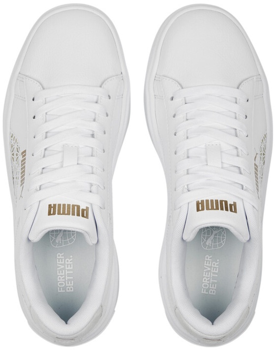 Кеды женские Puma Smash Platform V3 Laser Cut Puma White/Pristine/Gold ...