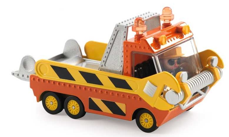 Constructiewagen 'Buldy Bolide' van Djeco #speelgoed #kids - Speelgoed