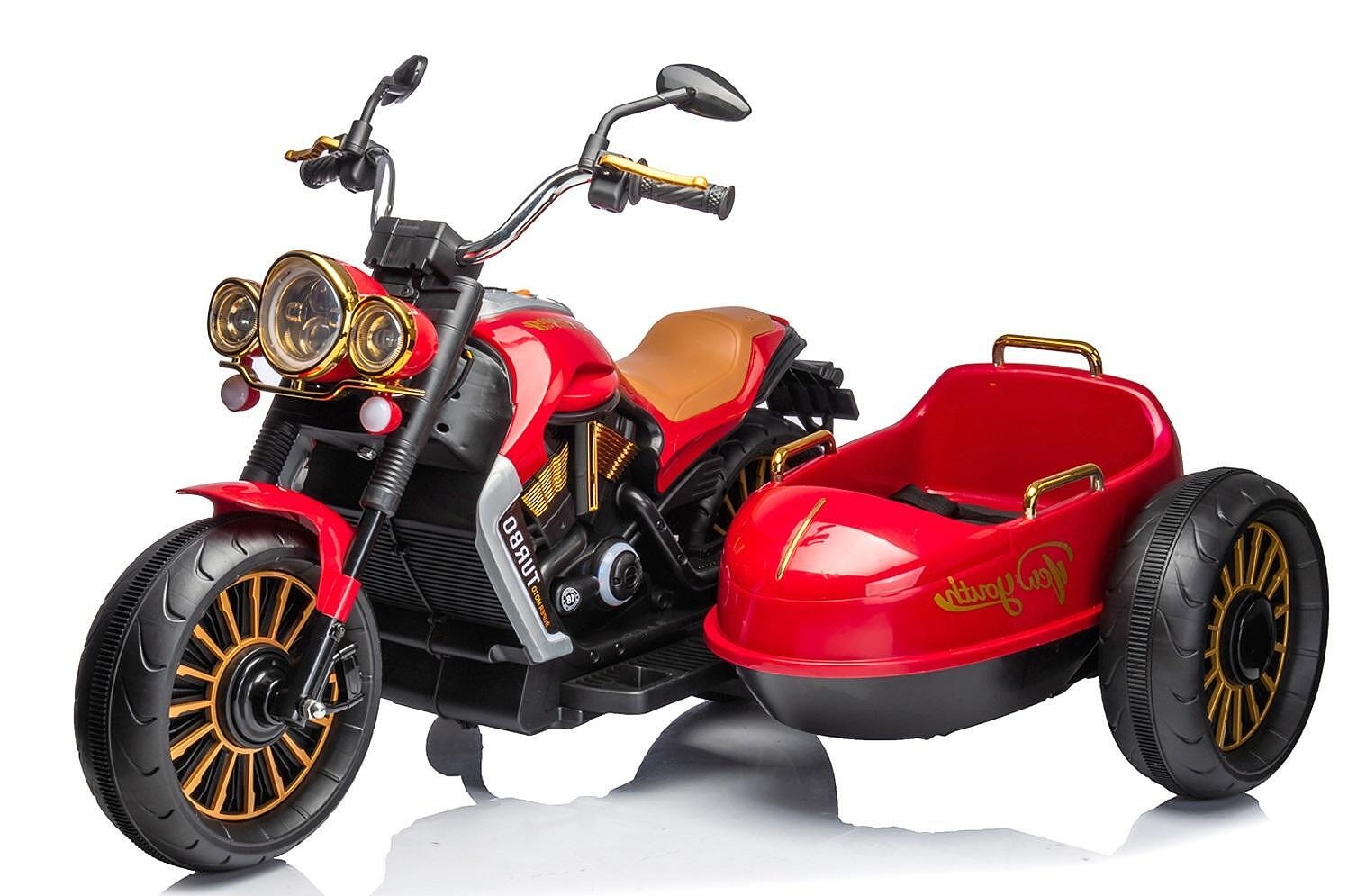 Mașinuța electrica Chipolino Duo Tron Red (ELMDT02303RE)