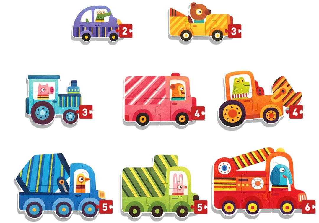 Puzzle Mideer Transport 8in1 (MD3140)