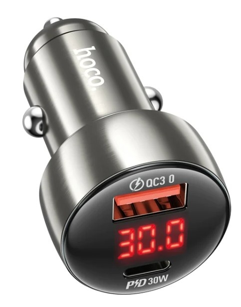 Încărcător auto Hoco Z50 Leader 48W Metal Gray