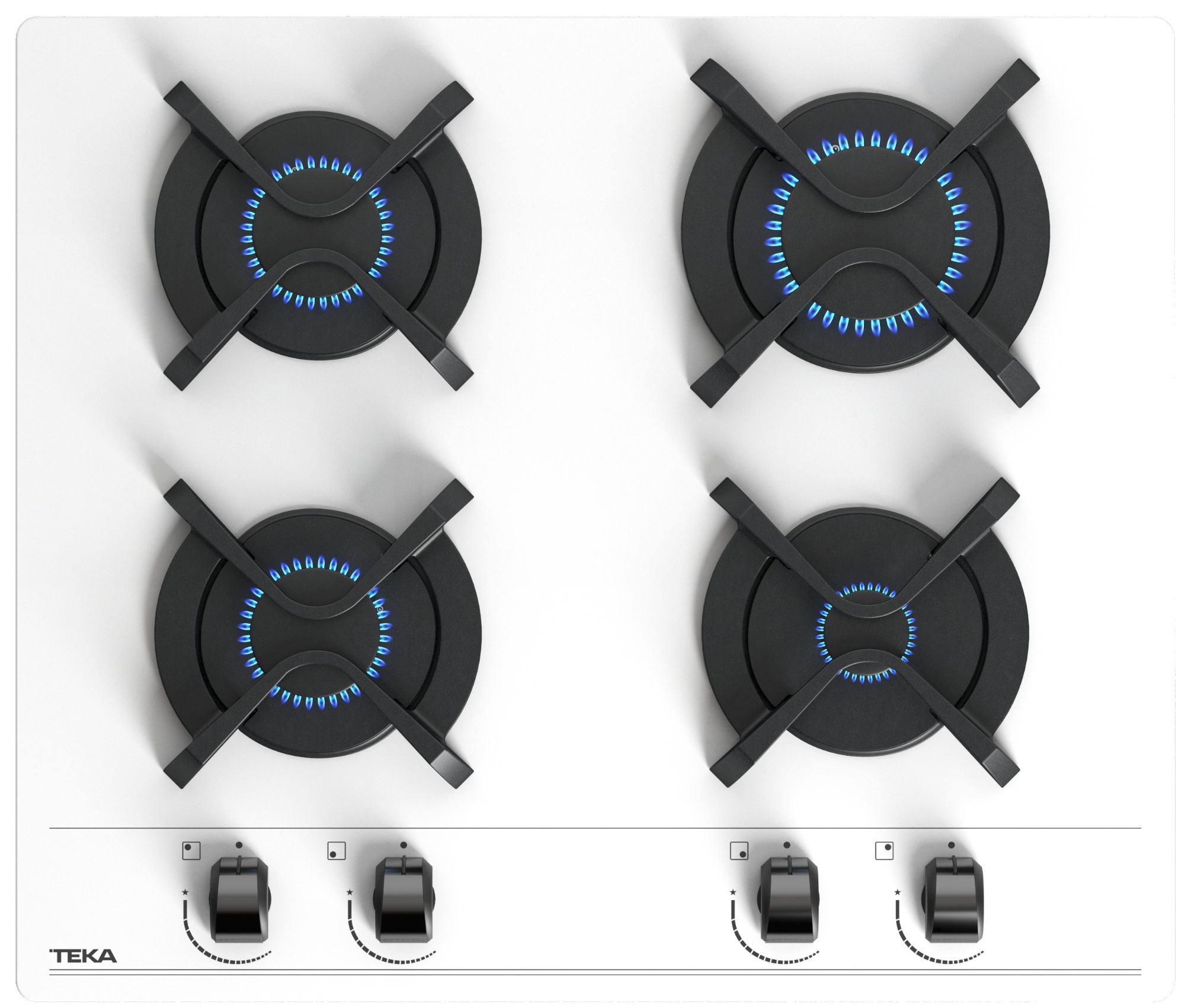 Plită incorporabilă cu gaz Teka GBC 64000 White