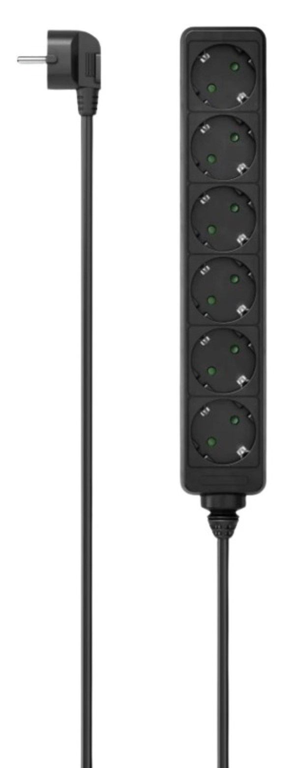 Prelungitor Hama 6Way 1.4m Black (223009)