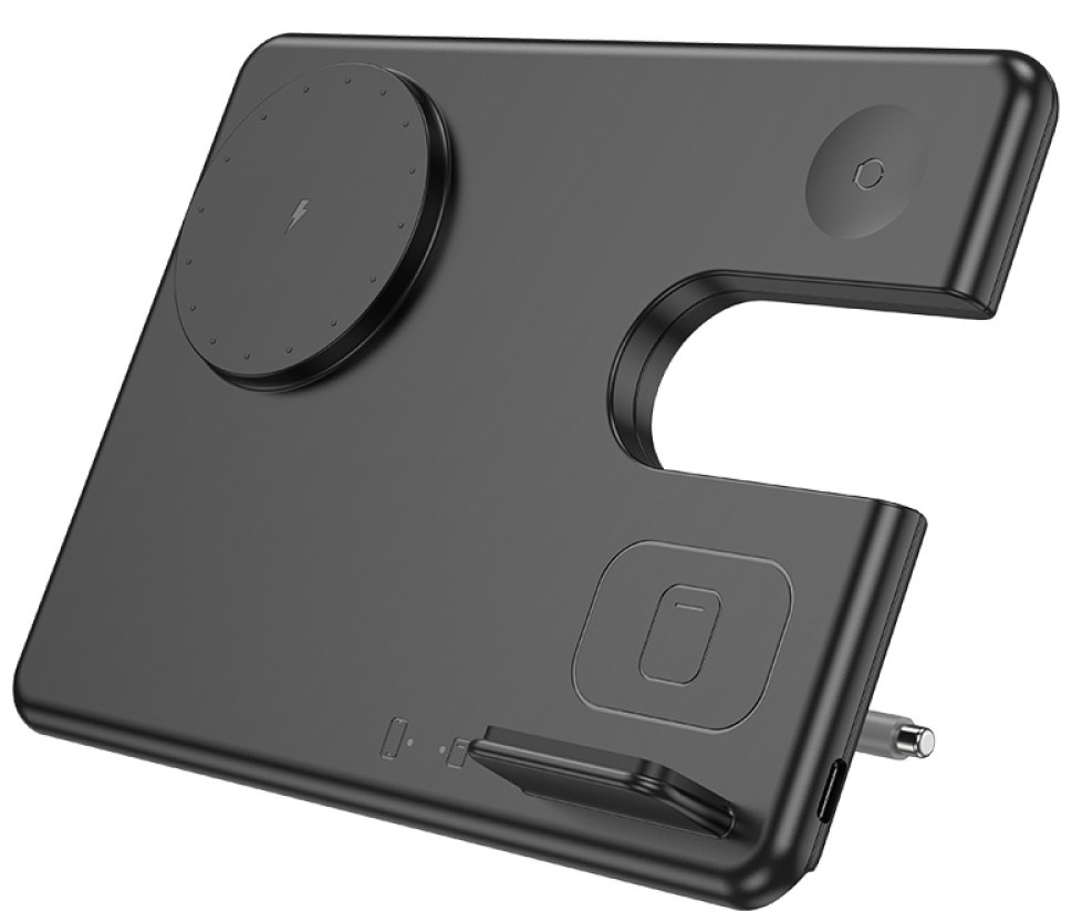 Încărcător Hoco CQ1 Geek Folding 3-in-1 Black