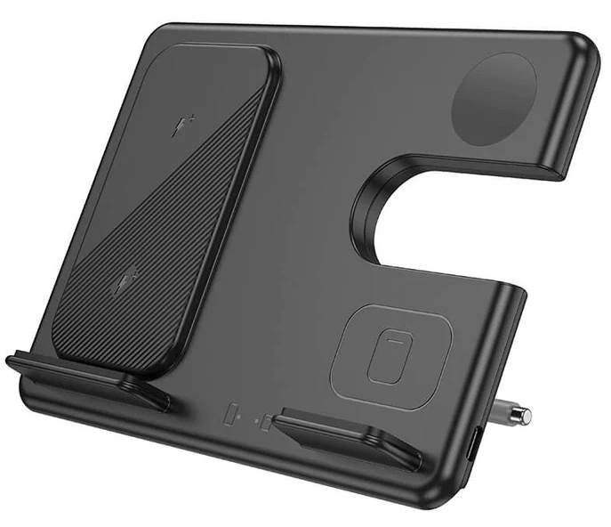 Încărcător Hoco CQ2 Flash Folding 3-in-1 Black