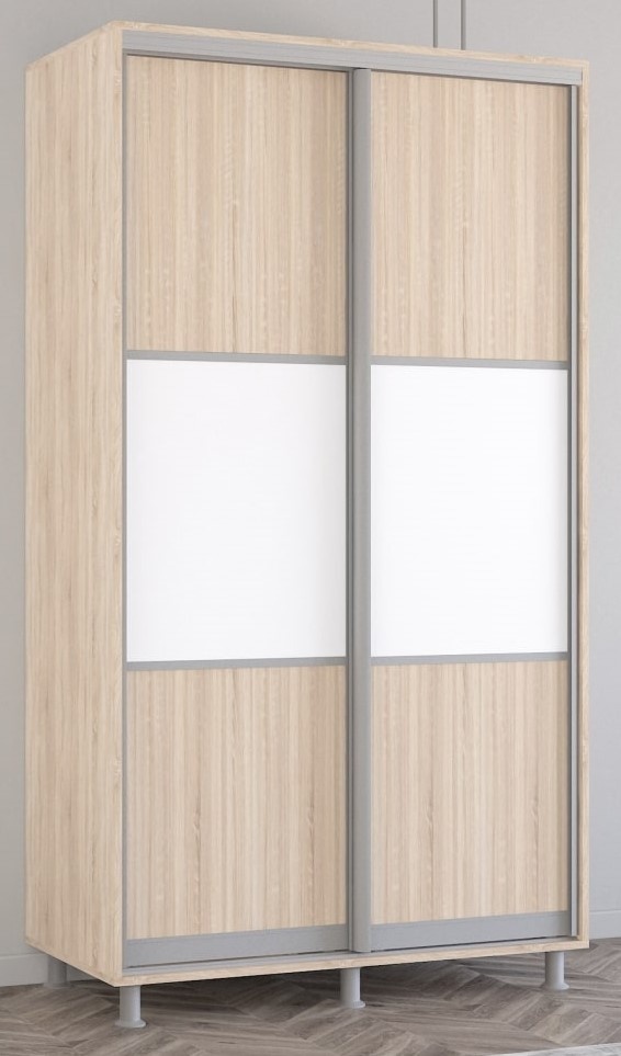 Dulap cu uşi glisante Mobildor-Lux Aron-P 100x230 Oak Sonoma/White (aronp2958) K