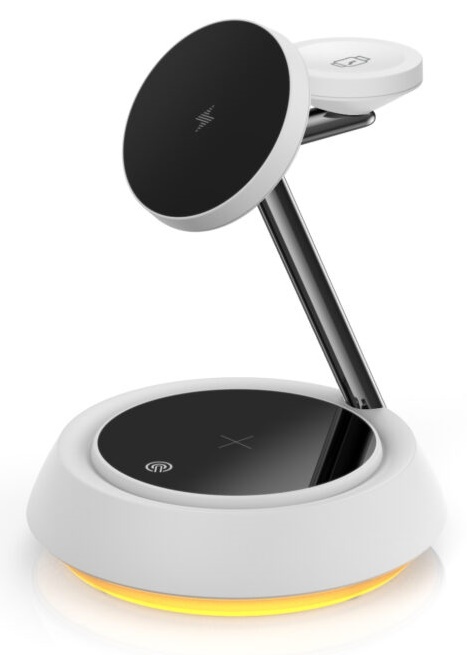 Încărcător WiWU Wi-W002 3 in 1 Wireless charger White