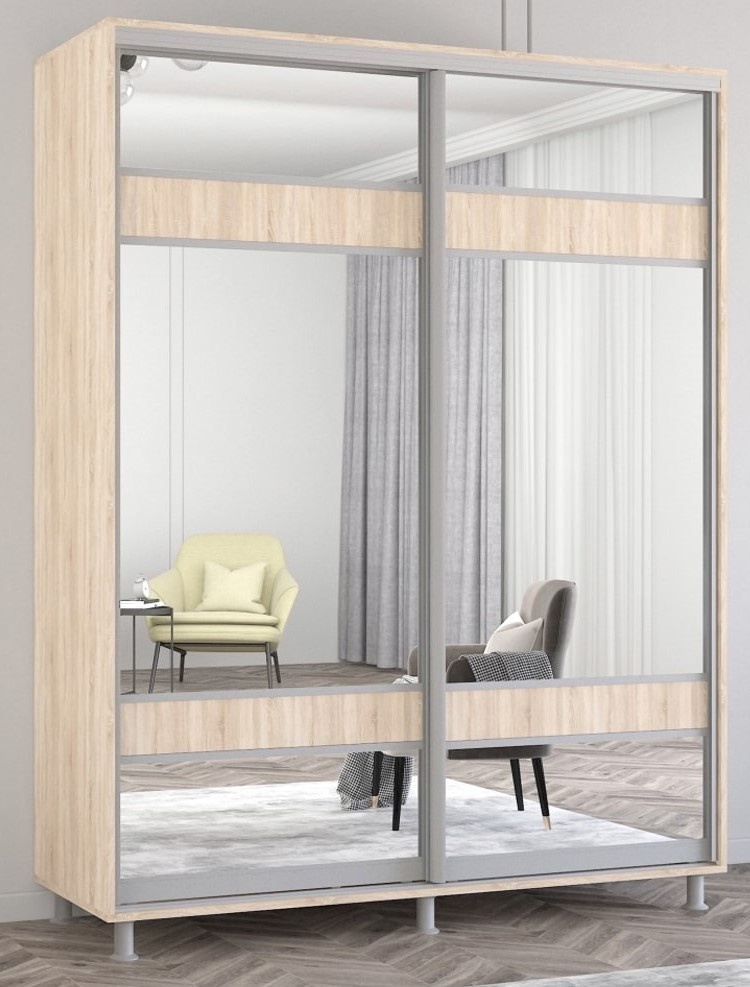 Dulap cu uşi glisante Mobildor-Lux Aron-P 180x210 Oak Sonoma (aronp3676) K3