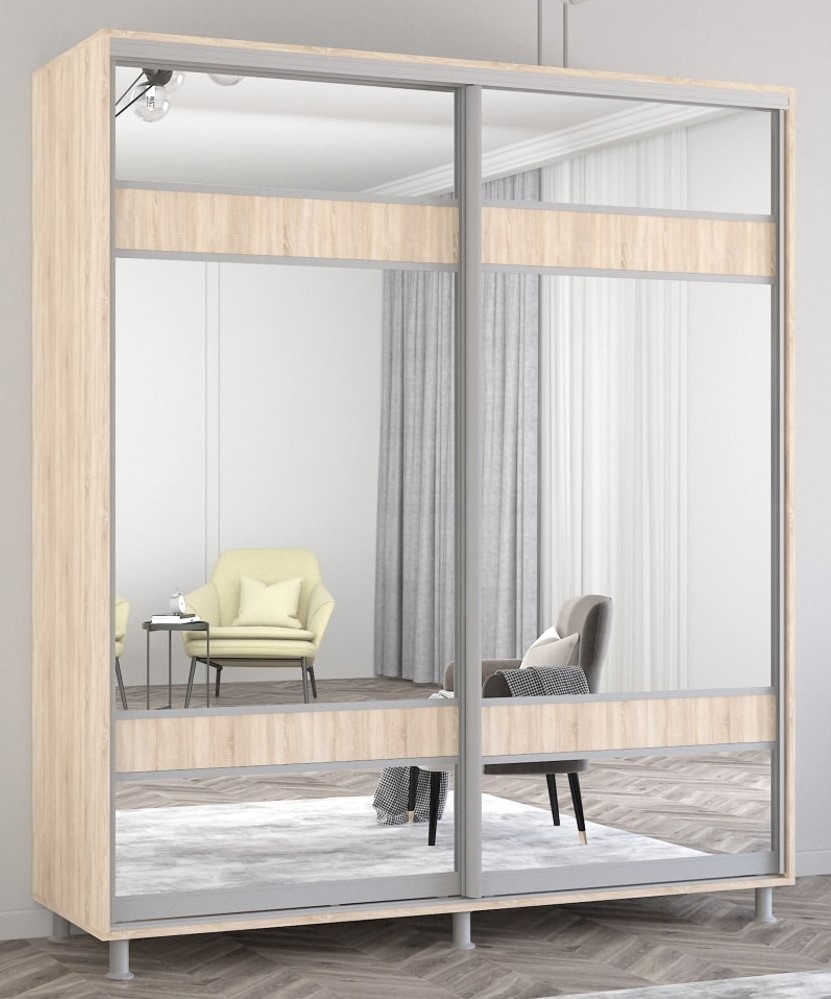 Dulap cu uşi glisante Mobildor-Lux Aron-P 200x200 Oak Sonoma (aronp5175) K3