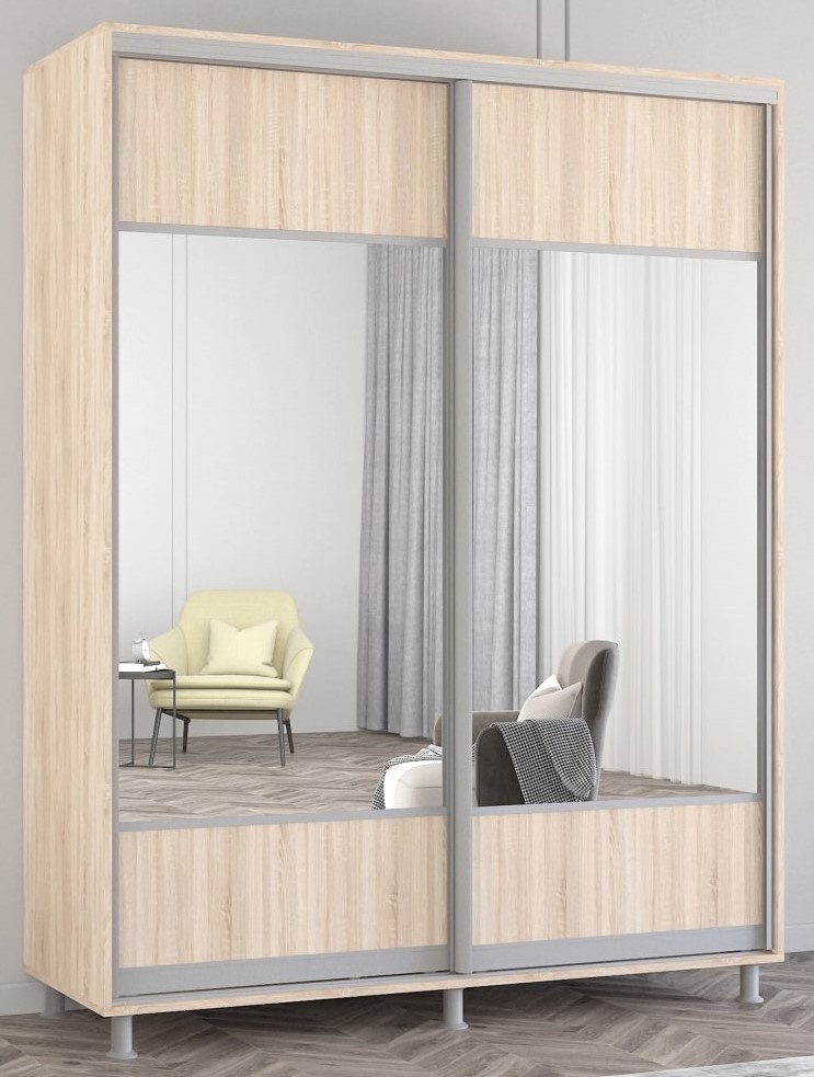 Dulap cu uşi glisante Mobildor-Lux Aron-S 170x200 Oak Sonoma (arons3963) K1