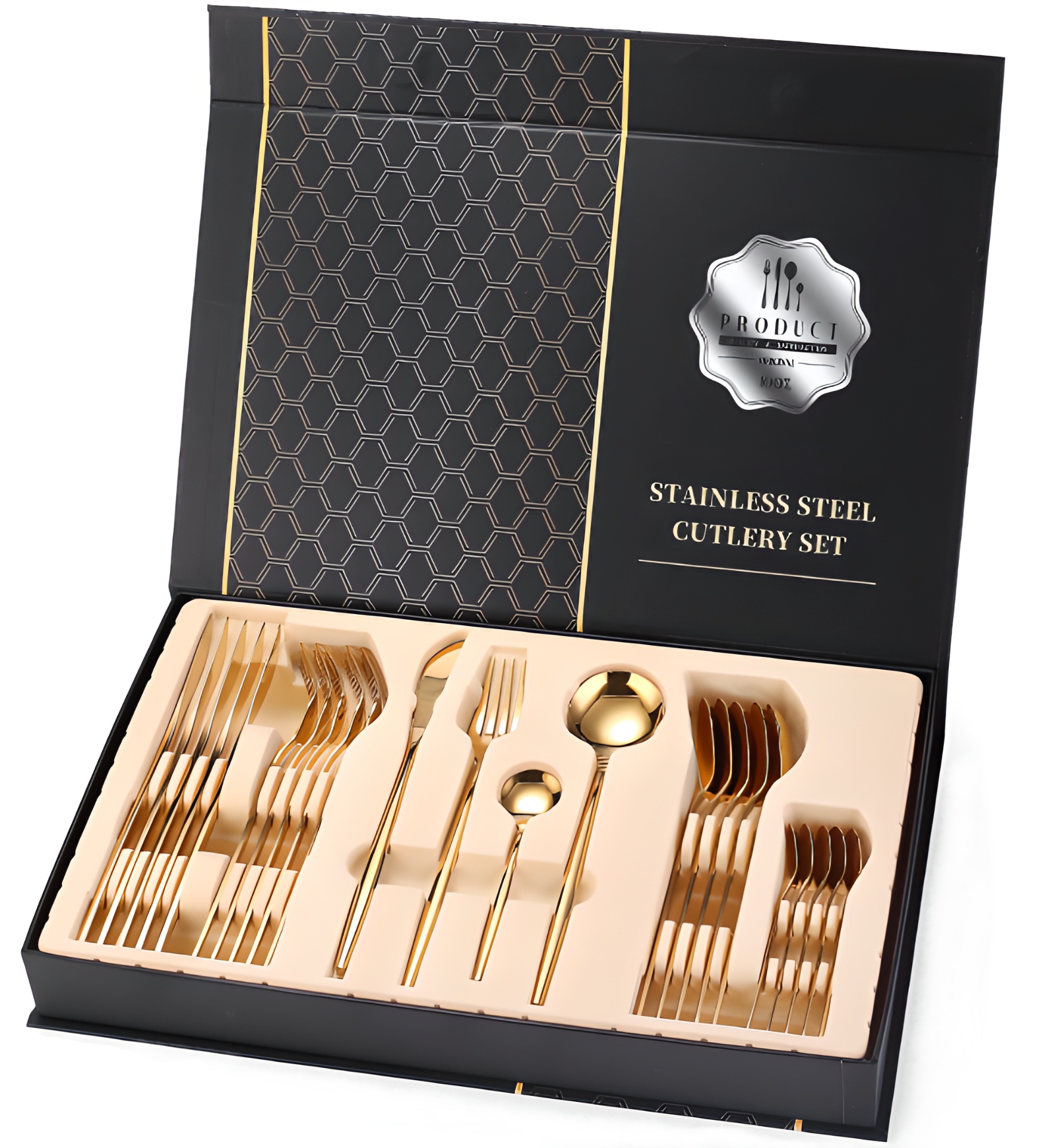 Set tacâmuri Product Polished Cutlery Gold 24pcs