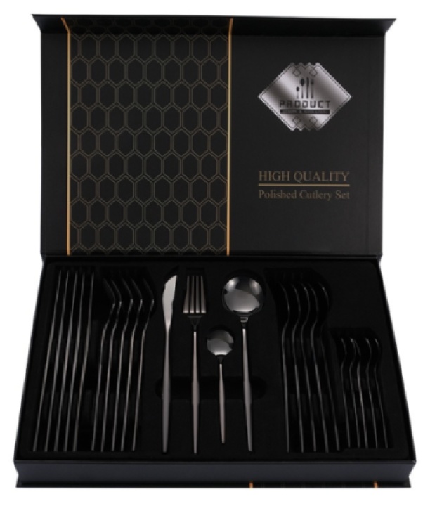 Set tacâmuri Product Polished Cutlery Graphite 24pcs