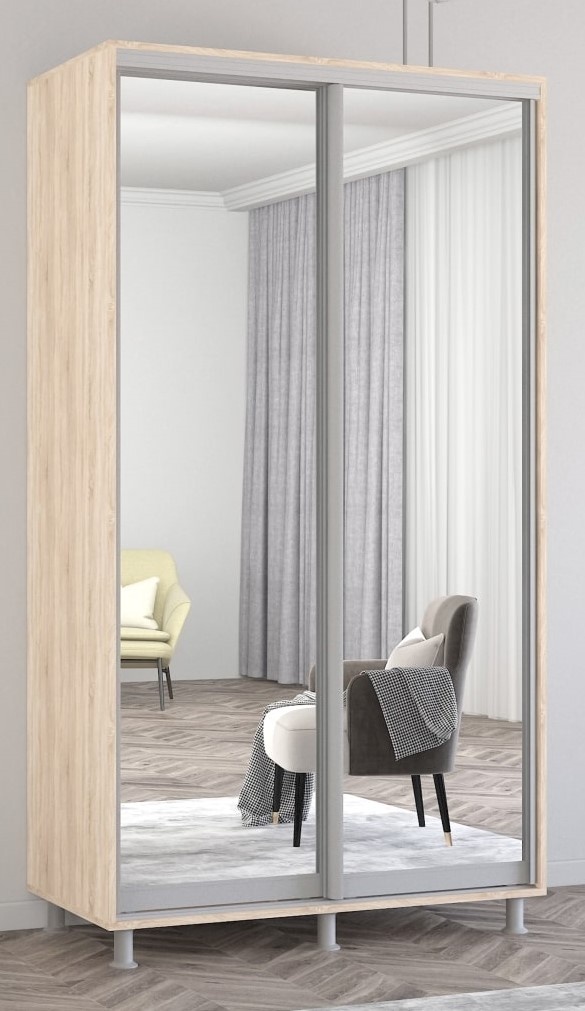 Dulap cu uşi glisante Mobildor-Lux Aron-P Mirror 110x240 Oak Sonoma (aronp3455)