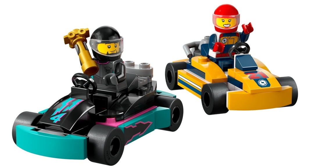 Set de construcție Lego City: Go-Karts and Race Drivers (60400)
