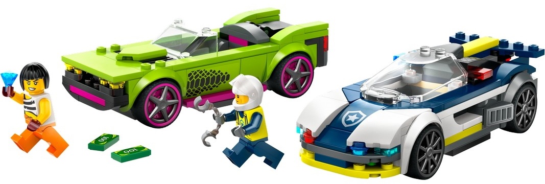 Lego City Police Car and Muscle Car Chase