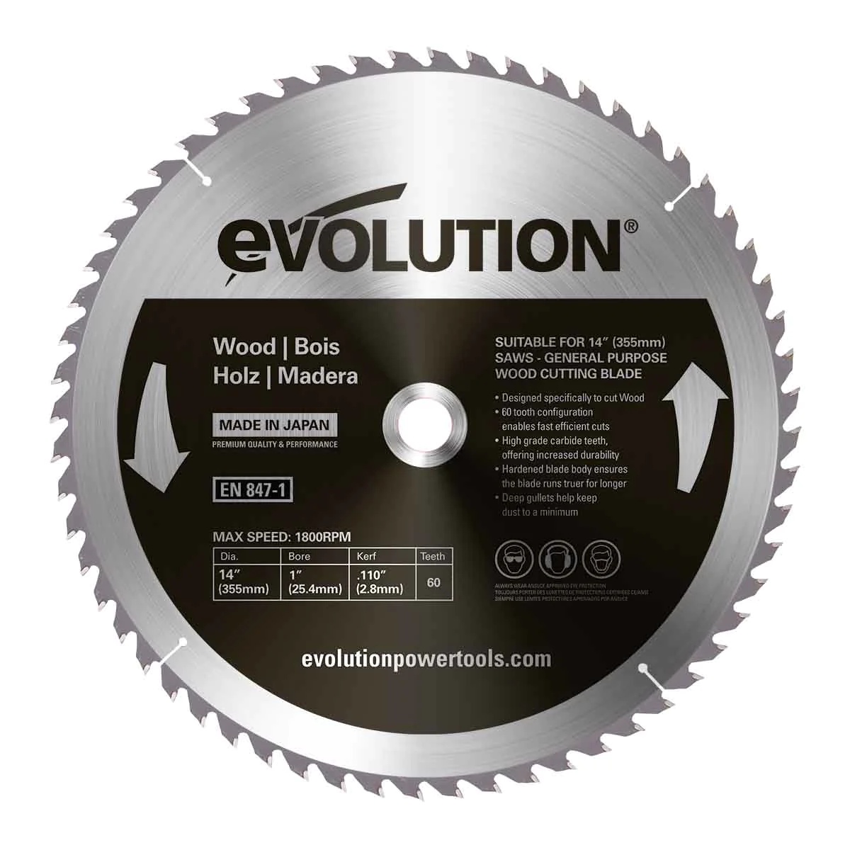 Disc de tăiere Evolution GW355TCT-60