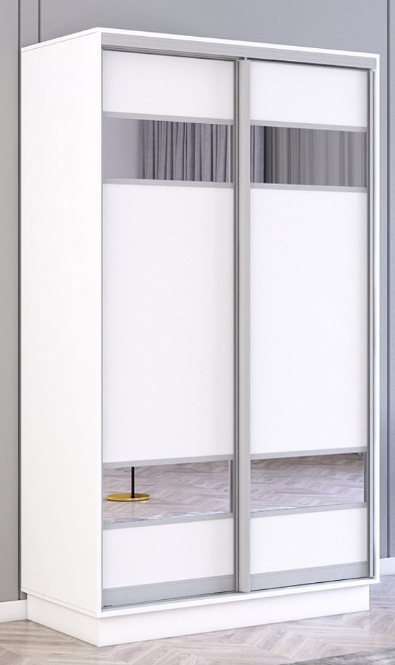 Dulap cu uşi glisante Mobildor-Lux Fox Mirror Elements 100x240 White (fox5519)