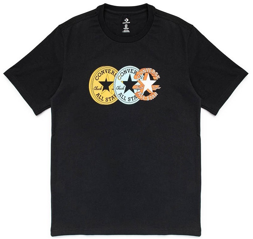 Tricou bărbătesc Converse Chuck Patch Distort Tee Black, s.L