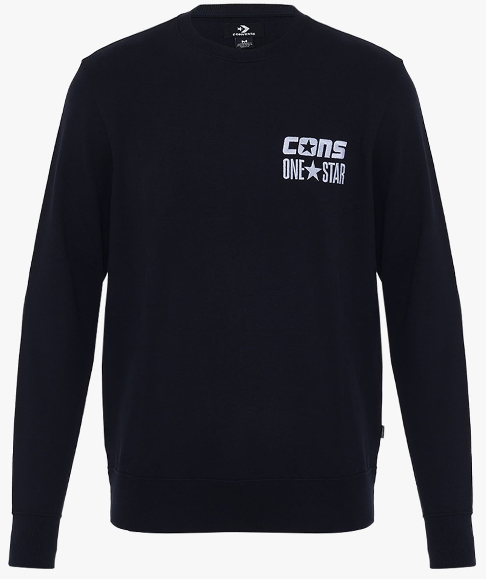 Hanorac pentru bărbați Converse Cons One Star Crew Black, s.XL
