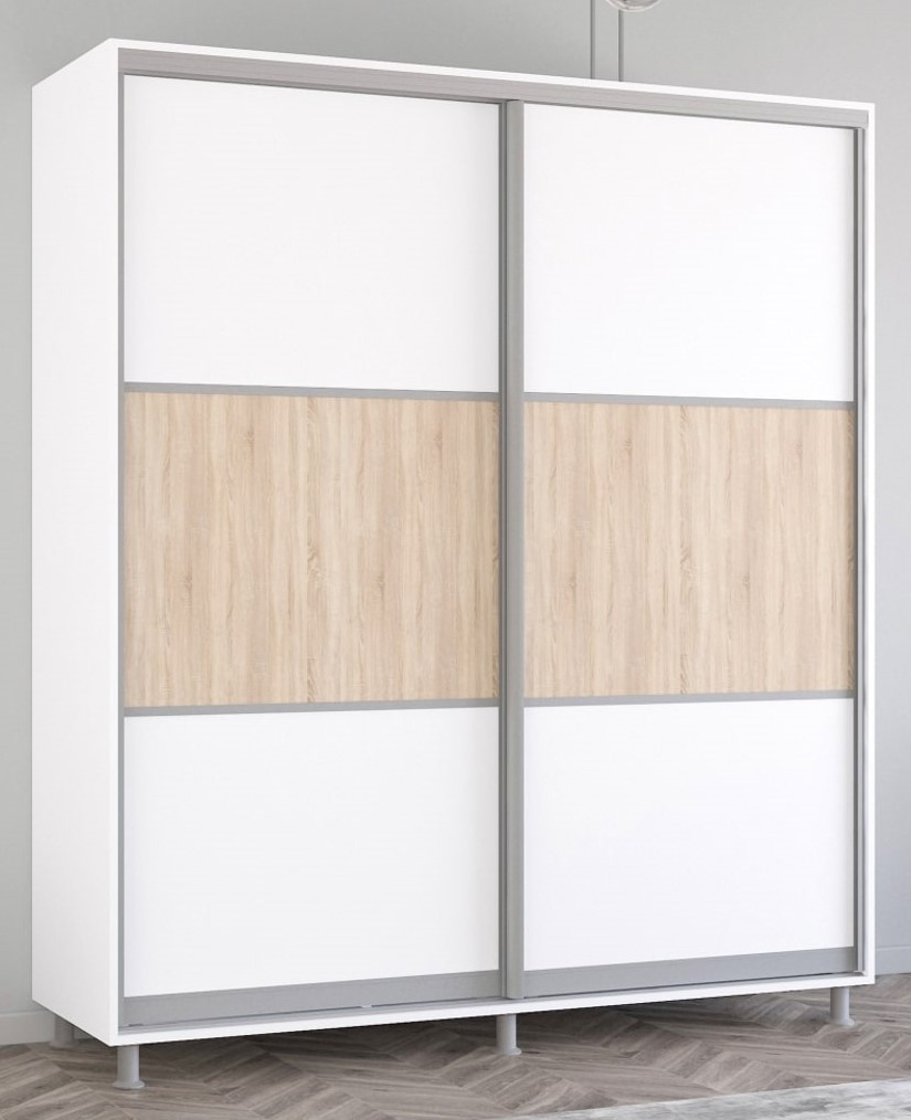 Dulap cu uşi glisante Mobildor-Lux Aron-S 170x210 White/Oak Sonoma (arons4650) K