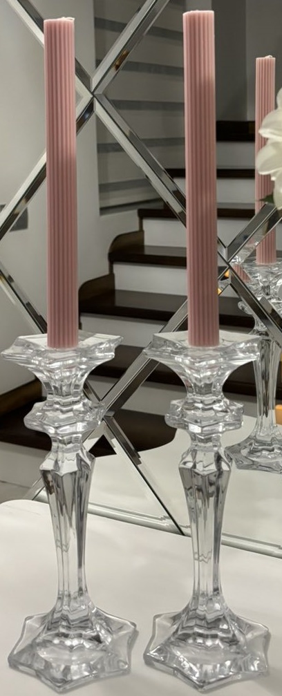 Lumânare Candittle Rose Pink 26cm 2pcs