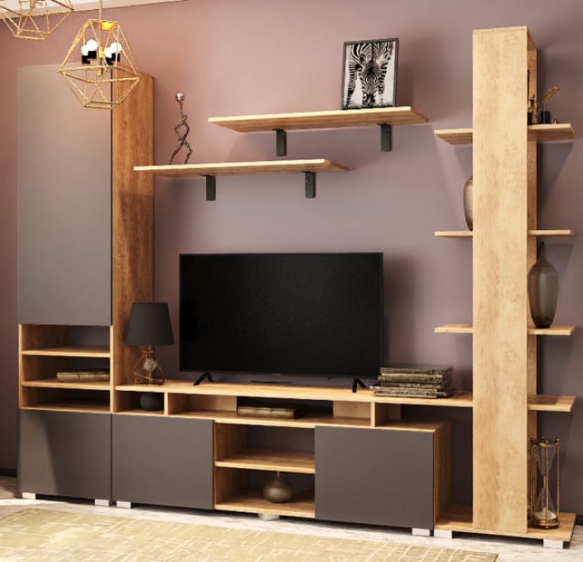 Living ML-Mobila МЛ-10 Stejar Auriu/Antracit