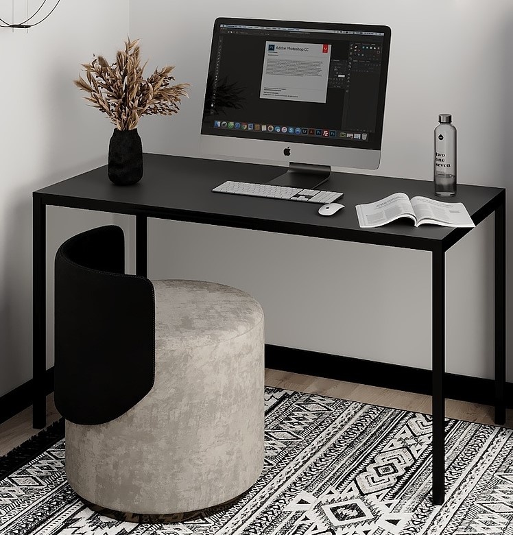 Masa de birou MobiCasa Brevity Loft 67x90 Graphite/Black