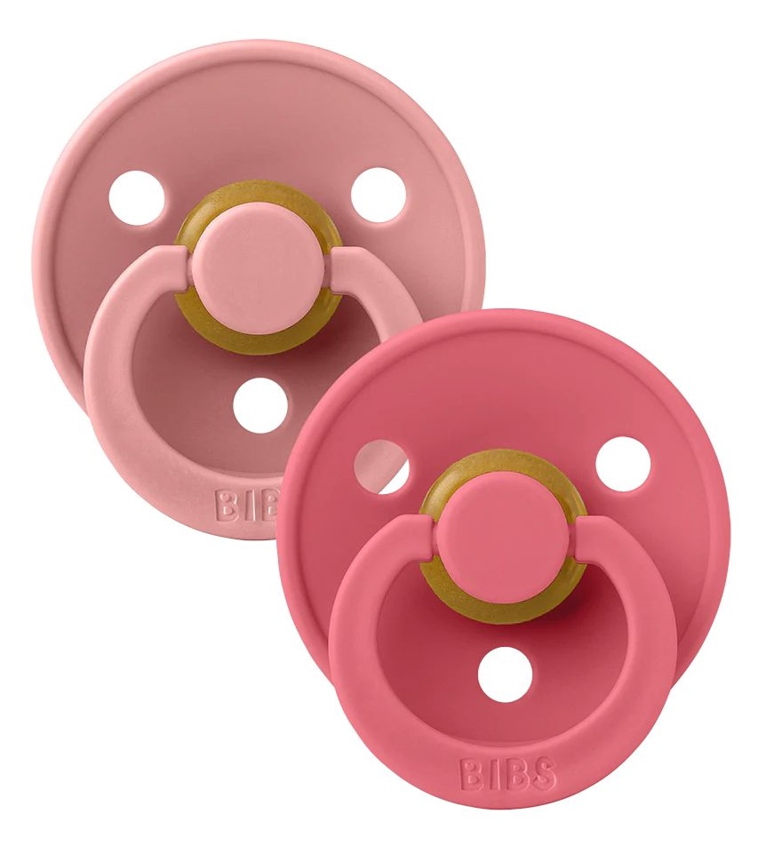 Suzeta BIBS Colour 2 Pack - Dusty Pink/Coral 0+ months (110446)